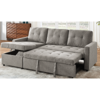  TT 1245 Grey Pull Out Sofa Sectional